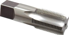 Hertel - 3/4-14" BSPRP, 5 Flutes, Bottoming Chamfer, Bright Finish, High Speed Steel British Standard Pipe Tap - 1-3/8" Thread Length, 3-1/4" Overall Length - Exact Industrial Supply