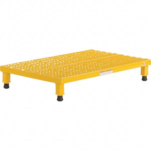 Vestil - 5" High x 24" Wide x 36" Deep, Yellow Step Stand - Steel, 500 Lb Capacity - Makers Industrial Supply