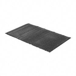 PRO-SAFE - 5 Ft. Long x 3 Ft. Wide, Poly Blended Carpet Surface, Cut Pile Entrance Matting - 3/8 Inch Thick, Indoor, Medium Traffic, Vinyl, Charcoal - Makers Industrial Supply