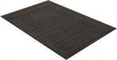 PRO-SAFE - 6 Ft. Long x 4 Ft. Wide, Poly Blended Carpet Surface, Cut Pile Entrance Matting - 3/8 Inch Thick, Indoor, Medium Traffic, Vinyl, Charcoal - Makers Industrial Supply