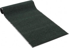 PRO-SAFE - 10 Ft. Long x 3 Ft. Wide, Poly Blended Carpet Surface, Ribbed Entrance Matting - 5/16 Inch Thick, Indoor, Medium Traffic, Vinyl, Green - Makers Industrial Supply