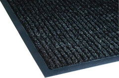 PRO-SAFE - 10 Ft. Long x 3 Ft. Wide, Poly Blended Carpet Surface, Ribbed Entrance Matting - 5/16 Inch Thick, Indoor, Medium Traffic, Vinyl, Black - Makers Industrial Supply