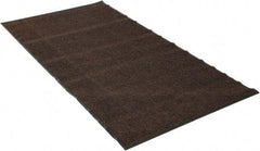 PRO-SAFE - 8 Ft. Long x 4 Ft. Wide, Poly Blended Carpet Surface, Ribbed Entrance Matting - 5/16 Inch Thick, Indoor, Medium Traffic, Vinyl, Brown - Makers Industrial Supply