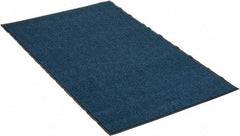 PRO-SAFE - 6 Ft. Long x 4 Ft. Wide, Poly Blended Carpet Surface, Chevron Ribbed Entrance Matting - 5/16 Inch Thick, Indoor, Medium Traffic, Vinyl, Blue, 4 Edged Side - Makers Industrial Supply