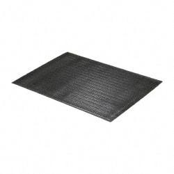 PRO-SAFE - 3' Long x 2' Wide, Dry Environment, Anti-Fatigue Matting - Black, Vinyl with Vinyl Sponge Base, Beveled on 4 Sides - Makers Industrial Supply