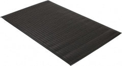 PRO-SAFE - 5' Long x 3' Wide, Dry Environment, Anti-Fatigue Matting - Black, Vinyl with Vinyl Sponge Base, Beveled on 4 Sides - Makers Industrial Supply