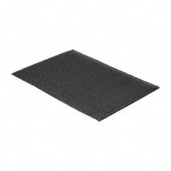 PRO-SAFE - 3' Long x 2' Wide, Dry Environment, Anti-Fatigue Matting - Black, Vinyl with Vinyl Sponge Base, Beveled on 4 Sides - Makers Industrial Supply