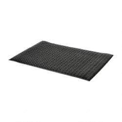 PRO-SAFE - 3' Long x 2' Wide, Dry Environment, Anti-Fatigue Matting - Black, Vinyl with Vinyl Sponge Base, Beveled on 4 Sides - Makers Industrial Supply