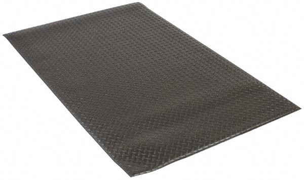 PRO-SAFE - 5' Long x 3' Wide, Dry Environment, Anti-Fatigue Matting - Black, Vinyl with Vinyl Sponge Base, Beveled on 4 Sides - Makers Industrial Supply