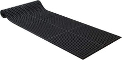 PRO-SAFE - 10' Long x 3' Wide, Dry/Wet Environment, Anti-Fatigue Matting - Black, SBR Rubber with Rubber Base, Beveled on 4 Sides - Makers Industrial Supply