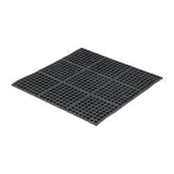 PRO-SAFE - 3' Long x 3' Wide x 5/8" Thick, Anti-Fatigue Modular Matting Tiles - Black, For Dry & Wet Areas, Series Pro-Safe - Makers Industrial Supply