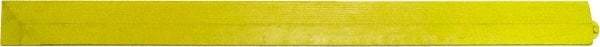 PRO-SAFE - 3.25' Long x 0.25' Wide, Anti-Fatigue Modular Matting Ramp Edge - Female, Yellow, For Dry & Wet Areas - Makers Industrial Supply