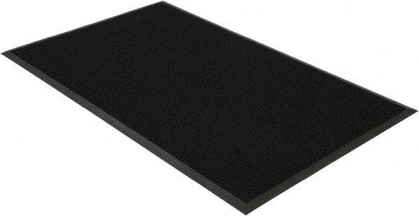 PRO-SAFE - 5 Ft. Long x 3 Ft. Wide, SBR Rubber Surface, Bristle Surface Entrance Matting - 5/8 Inch Thick, Indoor and Outdoor, SBR Rubber, Black - Makers Industrial Supply