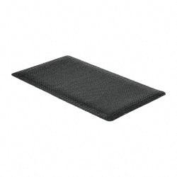 PRO-SAFE - 5' Long x 3' Wide, Dry Environment, Anti-Fatigue Matting - Black, Vinyl with Vinyl Sponge Base, Beveled on 4 Sides - Makers Industrial Supply