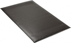 PRO-SAFE - 5' Long x 3' Wide, Dry Environment, Anti-Fatigue Matting - Black, Vinyl with Vinyl Sponge Base, Beveled on 4 Sides - Makers Industrial Supply