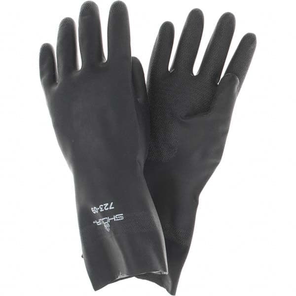 SHOWA - 24 mil Thick, Chemical Resistant Gloves - SZ 9 13" 24ML BLK 1/PR CLOROFLEX NEOPRENE CR GLV - Makers Industrial Supply