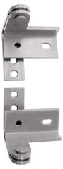 Stanley - 3" Long x 1-1/4" Wide x 0.2" Thick, Satin Chrome Finish Steel, Wardrobe Pivot Hinge - 0.322" Pin Diam, 5 Holes, 1-3/8 Min Door Thickness, 150 Lb Capacity, 3" Leaf Height - Makers Industrial Supply