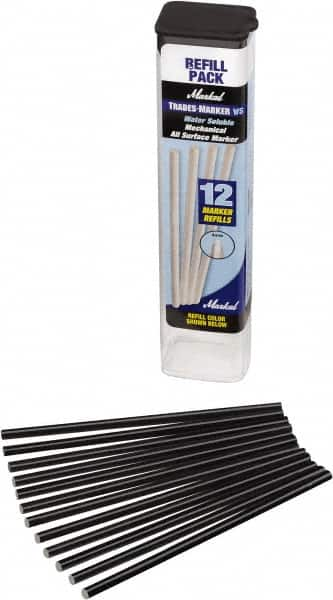 Markal - Black All Purpose Wax Crayon - Flat Tip - Makers Industrial Supply