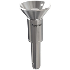 ‎1/4″ Pin Diameter, 1-1/2″ Grip Length, Marine Hitch Recessed Button Handle Kwik-Lok Pin, Stainless Steel