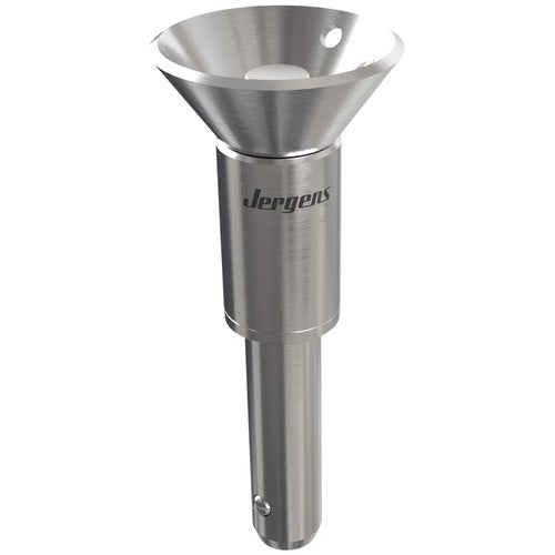 ‎5/16″ Pin Diameter, 1-1/2″ Grip Length, Marine Hitch Recessed Button Handle Kwik-Lok Pin, Stainless Steel