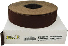 Tru-Maxx - 2" x 50 Yd 280 Grit Aluminum Oxide Cloth Roll - Very Fine Grade, J Weighted Backing - Makers Industrial Supply