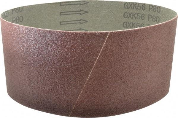 Tru-Maxx - 4" Wide x 21-3/4" OAL, 80 Grit, Aluminum Oxide Abrasive Belt - Aluminum Oxide, Medium, Coated, X Weighted Cloth Backing, Dry - Makers Industrial Supply