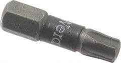 Wera - T30 Torx Bit - 1/4" Hex Drive, 1" OAL - Makers Industrial Supply