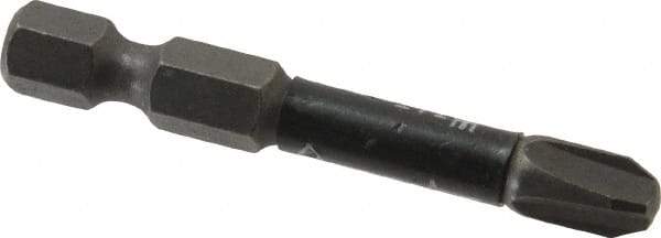 Wera - #3 Phillips Screwdriver Bit - 1/4" Hex Drive, 2" OAL - Makers Industrial Supply