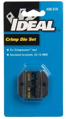 Ideal - Terminal Crimper - Insulated Terminal 22-10 AWG - Die Set Only Style - Makers Industrial Supply