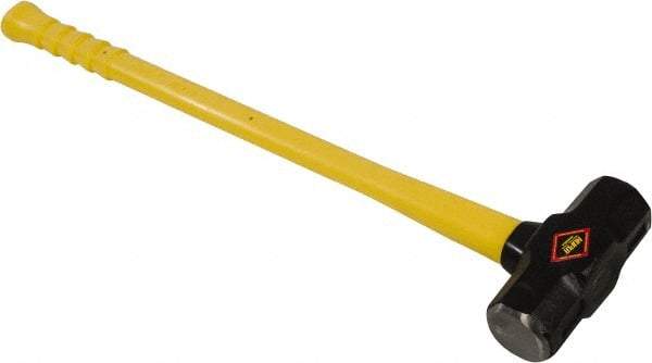 NUPLA - 12 Lb Head, Sledge Hammer - Steel Head, 2-1/2" Face Diam, Fiberglass Handle - Makers Industrial Supply