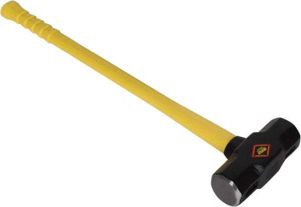 NUPLA - 16 Lb Head, Sledge Hammer - Steel Head, 2-7/8" Face Diam, Fiberglass Handle - Makers Industrial Supply