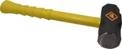 NUPLA - 8 Lb Head, 16" Long Sledge Hammer - Steel Head, 2-1/4" Face Diam, Fiberglass Handle - Makers Industrial Supply