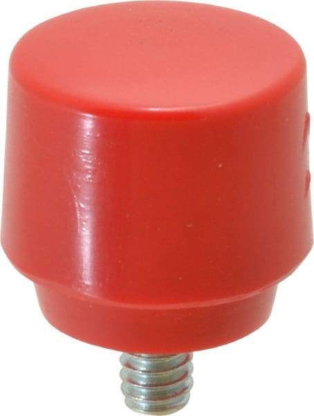 NUPLA - 1" Face Diam, Grade Medium, Red Hammer Tip/Face - Plastic - Makers Industrial Supply