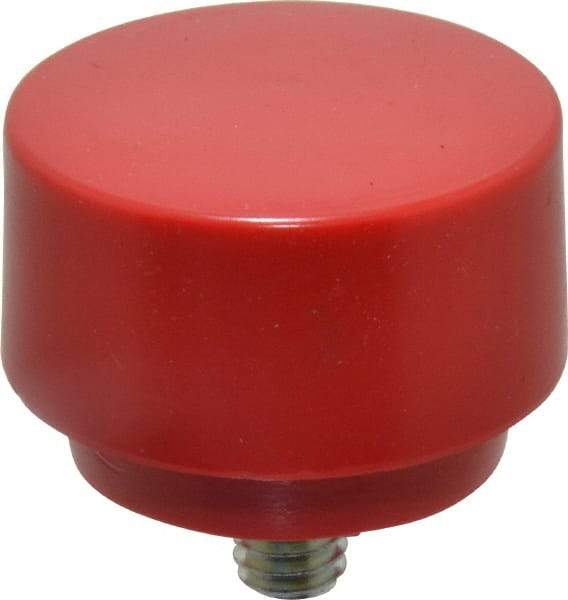 NUPLA - 1-1/2" Face Diam, Grade Medium, Red Hammer Tip/Face - Plastic - Makers Industrial Supply