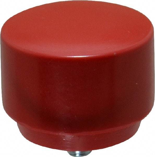 NUPLA - 2" Face Diam, Grade Medium, Red Hammer Tip/Face - Plastic - Makers Industrial Supply