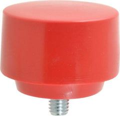 NUPLA - 2-1/2" Face Diam, Grade Medium, Red Hammer Tip/Face - Plastic - Makers Industrial Supply