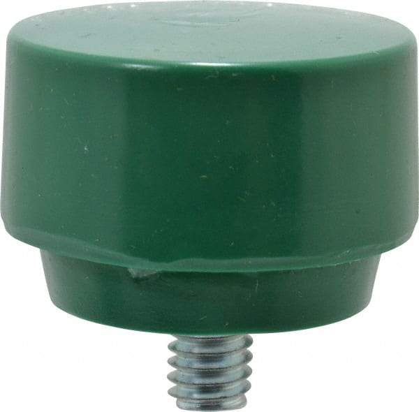 NUPLA - 1-1/2" Face Diam, Grade Tough, Green Hammer Tip/Face - Plastic - Makers Industrial Supply