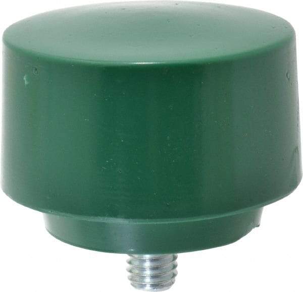 NUPLA - 2-1/2" Face Diam, Grade Tough, Green Hammer Tip/Face - Plastic - Makers Industrial Supply