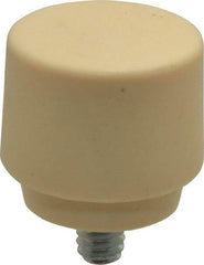 NUPLA - 1" Face Diam, Grade Medium Hard, Cream Hammer Tip/Face - Plastic - Makers Industrial Supply