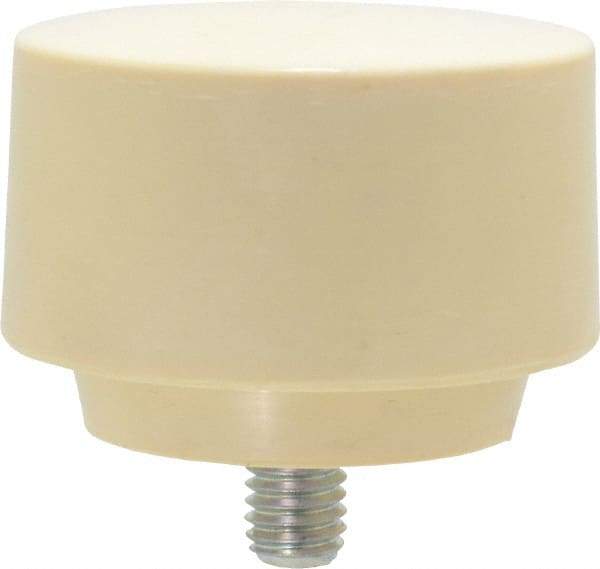 NUPLA - 2-1/2" Face Diam, Grade Medium Hard, Cream Hammer Tip/Face - Plastic - Makers Industrial Supply