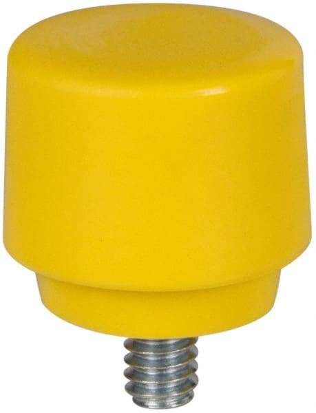 NUPLA - 1" Face Diam, Grade Extra Hard, Yellow Hammer Tip/Face - Plastic - Makers Industrial Supply