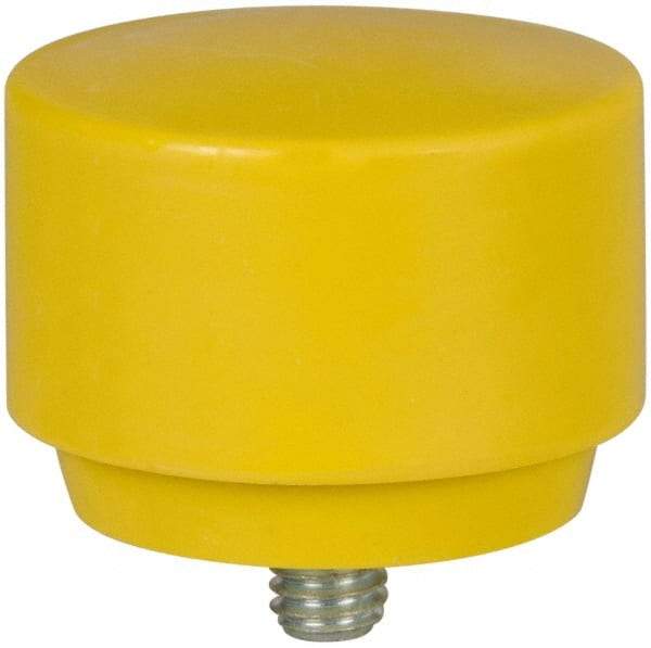 NUPLA - 2" Face Diam, Grade Extra Hard, Yellow Hammer Tip/Face - Plastic - Makers Industrial Supply