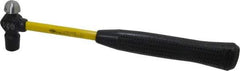 NUPLA - 1/4 Lb Head High Carbon Steel Ball Pein Hammer - 11" Fiberglass Handle, 3/4" Face Diam, 11" OAL, Fiberglass with Cushion Grip - Makers Industrial Supply