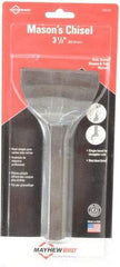 Mayhew - 7" OAL x 3-1/2" Blade Width Brick Chisel - Makers Industrial Supply