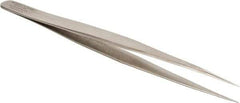 Aven - 5-5/16" OAL SS-SA Precision Tweezers - Straight, Extra Long & Narrow - Makers Industrial Supply