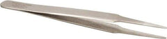 Aven - 4-1/2" OAL 2A-SA Precision Tweezers - Straight Round - Makers Industrial Supply