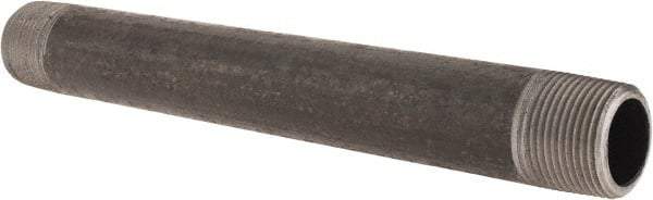 Made in USA - Schedule 80, 1" Diam x 10" Long Black Pipe Nipple - Threaded - Makers Industrial Supply