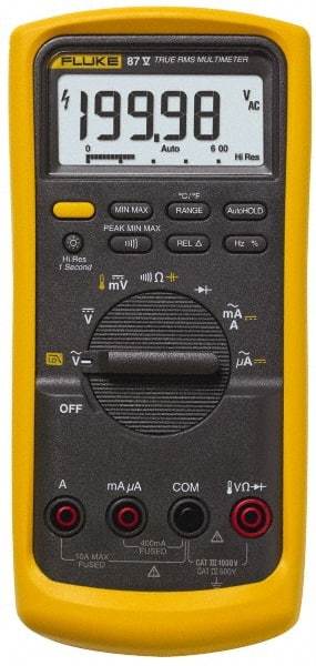 Fluke - 2 Piece, Digital Multimeter Kit - 1,000 Volt Max, 10 Max Amp - Makers Industrial Supply