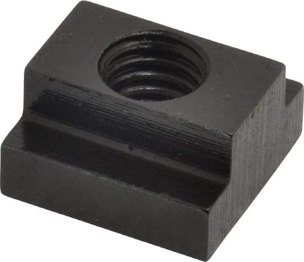 Gibraltar - 7/16-14 Tapped Through T Slot Nut - 1/2" Slot Width, 7/8 x 9/32" Base Width x Height, 7/8 x 1/2" OAL x Height - Makers Industrial Supply