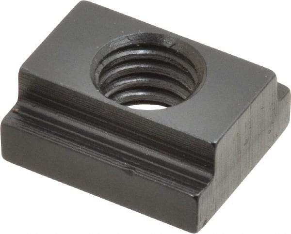 Gibraltar - 7/16-14 Tapped Through T Slot Nut - 1/2" Slot Width, 3/4 x 7/32" Base Width x Height, 7/8 x 3/8" OAL x Height - Makers Industrial Supply